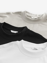 Blanc/noir/bleu marine - Oversize - Lot de 3 t-shirts épais - Image 11 de 12