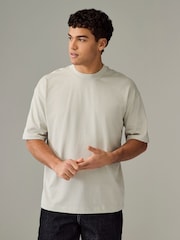 Blanc/noir/bleu marine - Oversize - Lot de 3 t-shirts épais - Image 2 de 12