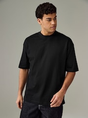 Blanc/noir/bleu marine - Oversize - Lot de 3 t-shirts épais - Image 3 de 12