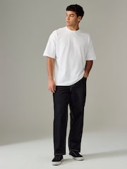 Blanc/noir/bleu marine - Oversize - Lot de 3 t-shirts épais - Image 6 de 12