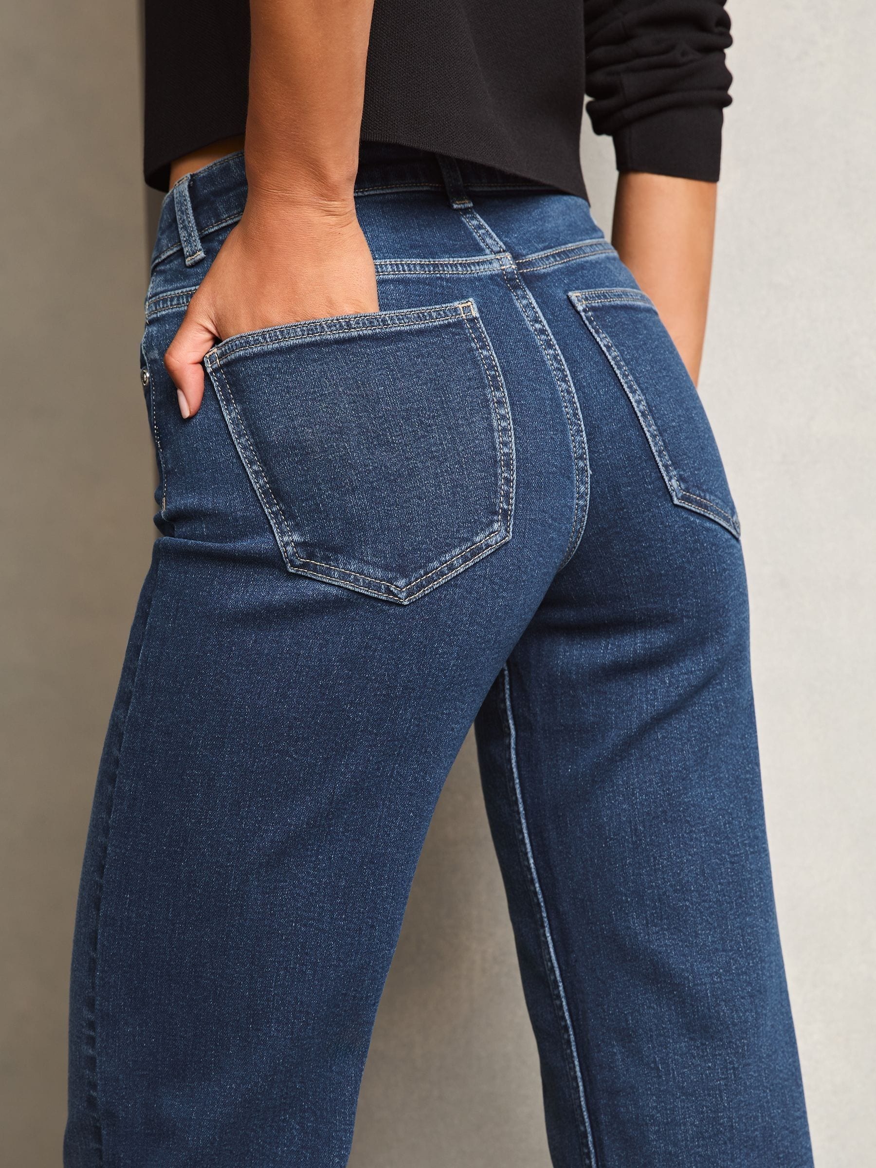 Buy Lipsy Dark Wash Blue Mid Rise Wide Leg Jeans from Next USA Buy Lipsy Dark Wash Blue Mid Rise Wide Leg Jeans from Next USA