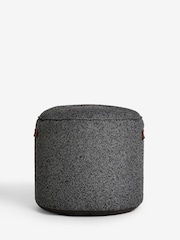 Dark Grey Pouffe With Handles - Image 3 of 4