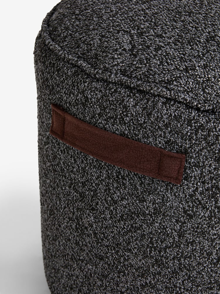 Dark Grey Pouffe With Handles - Image 4 of 4