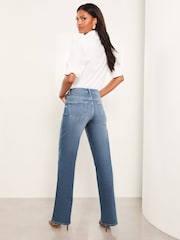 Lipsy Authentic Blue Mid Rise Wide Leg Jeans - Image 3 of 4