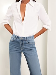 Lipsy Authentic Blue Mid Rise Wide Leg Jeans - Image 4 of 4
