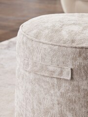 Silver Pouffe With Handles - Image 2 of 4