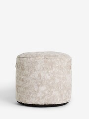 Silver Pouffe With Handles - Image 3 of 4