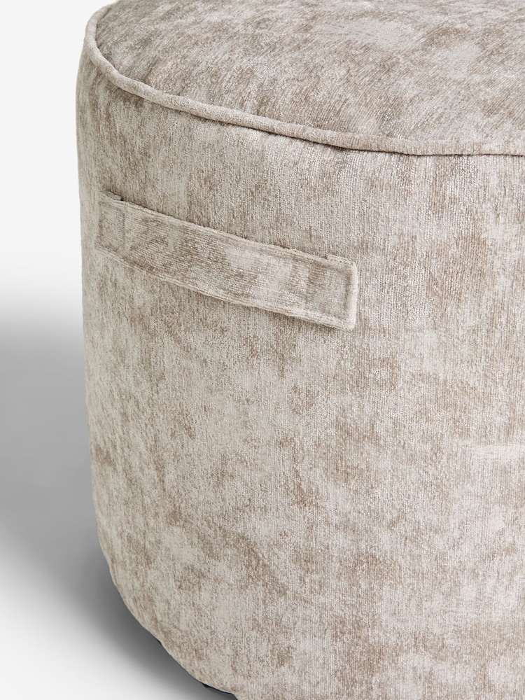Silver Pouffe With Handles - Image 4 of 4 Silver Pouffe With Handles - Image 4 of 4