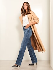 Lipsy Mid Wash Blue High Waist Slim Flare Jeans - Image 2 of 4