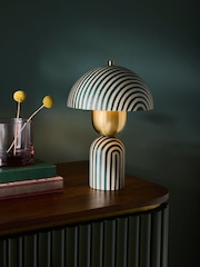 Clarke and Clarke Green Stripe Taryn Table Lamp - Image 2 of 5