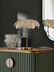 Clarke and Clarke Cream/Brass Summerby Table Lamp - Image 1 of 4