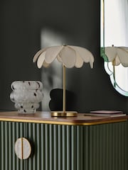 Clarke and Clarke Cream/Brass Summerby Table Lamp - Image 2 of 4