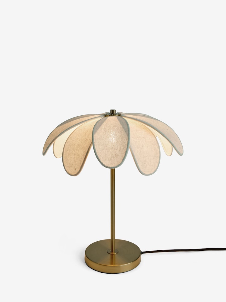 Clarke and Clarke Cream/Brass Summerby Table Lamp - Image 4 of 4