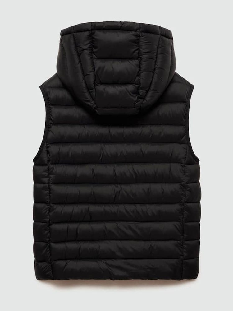 Mango Black Boys Quilted Puffer Gilet - Image 1 of 3