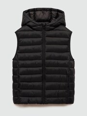 Mango Black Boys Quilted Puffer Gilet - Image 2 of 3
