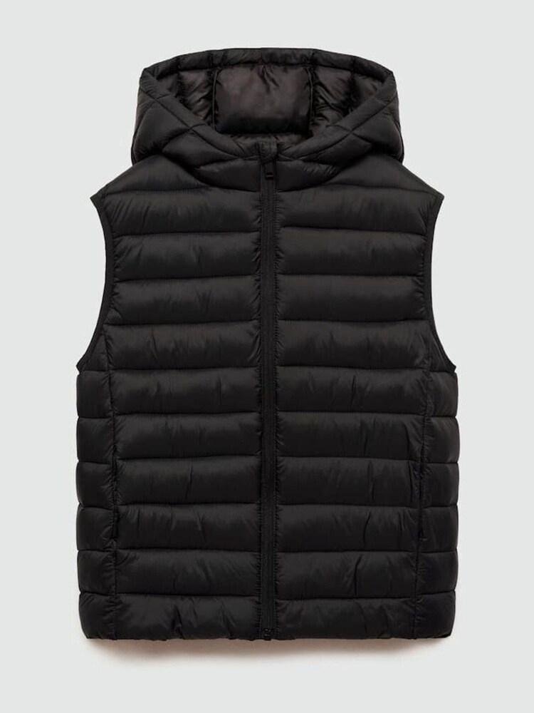 Mango Black Boys Quilted Puffer Gilet - Image 2 of 3 Mango Black Boys Quilted Puffer Gilet - Image 2 of 3