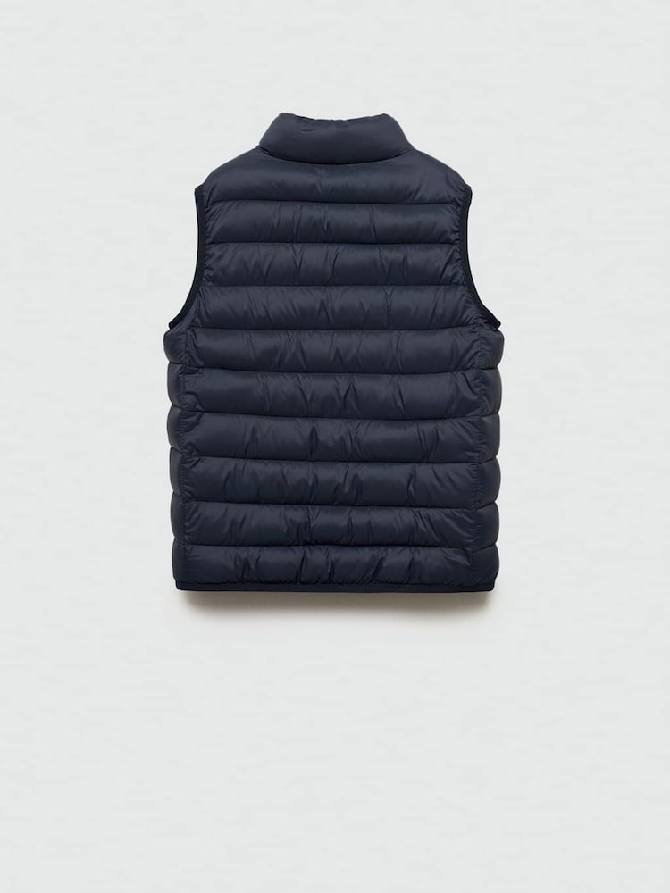 Mango Blue Quilted Gilet - Image 2 of 4