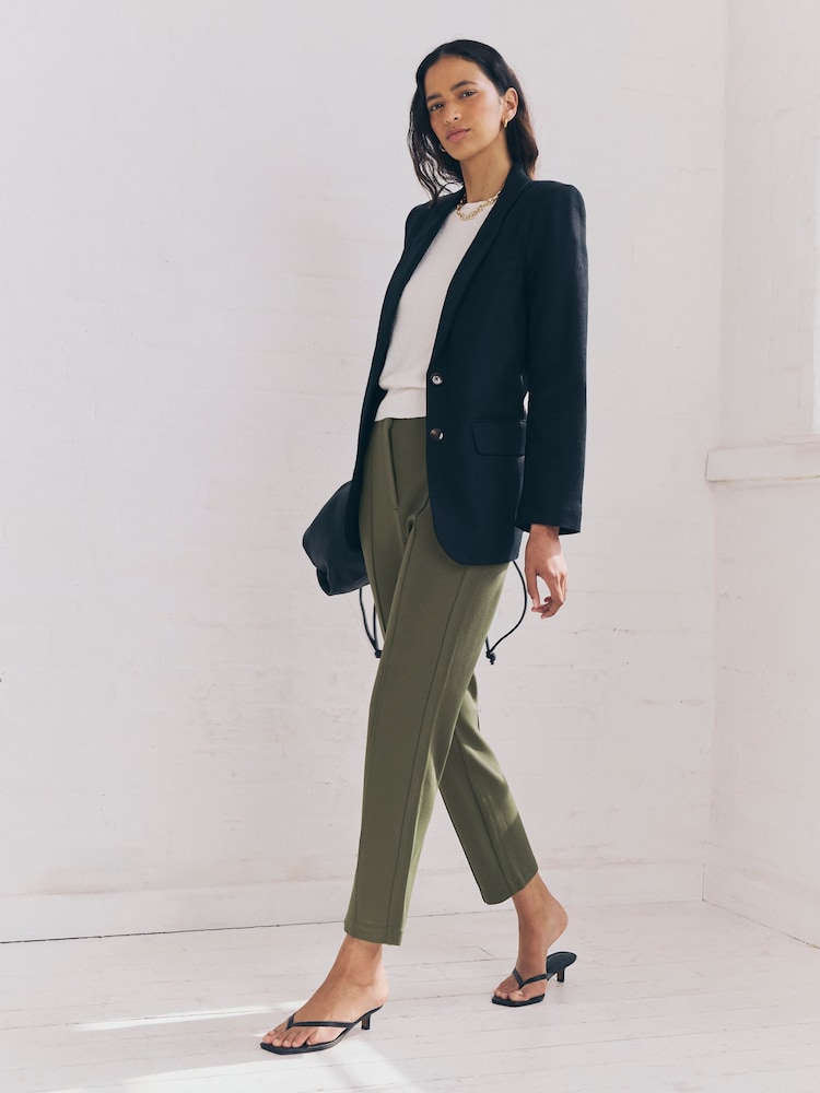 Olive Green Slim Sculpting Trousers - Image 1 of 5