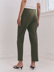 Olive Green Slim Sculpting Trousers - Image 2 of 5
