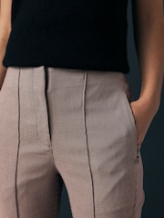 Brown Check Slim Sculpting Trousers - Image 3 of 8