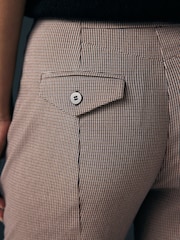 Brown Check Slim Sculpting Trousers - Image 4 of 8