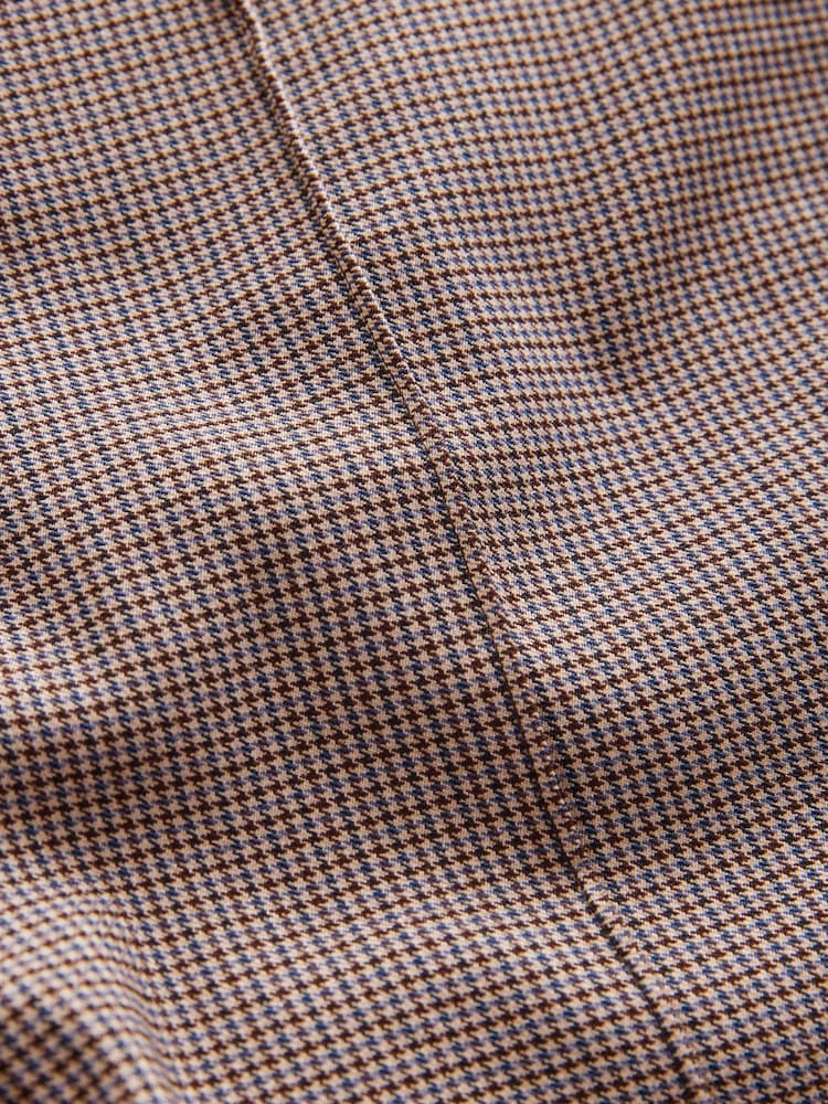 Brown Check Slim Sculpting Trousers - Image 8 of 8