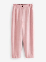 Pink Tailored Hourglass Barrel Leg Trousers - Image 6 of 8