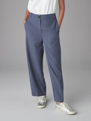Navy Tailored Hourglass Barrel Leg Trousers - Image 2 of 8