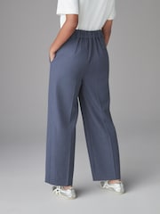 Navy Tailored Hourglass Barrel Leg Trousers - Image 3 of 8