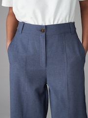 Navy Tailored Hourglass Barrel Leg Trousers - Image 4 of 8