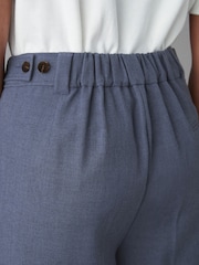 Navy Tailored Hourglass Barrel Leg Trousers - Image 5 of 8