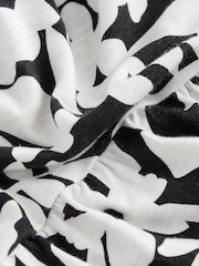 Black/White Stampy Short Sleeve Jersey Summer Dress (3-16yrs) - Image 7 of 8