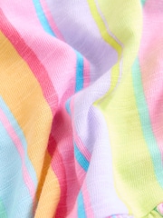 Rainbow Stripe Short Sleeve Jersey Summer Dress (3-16yrs) - Image 6 of 7
