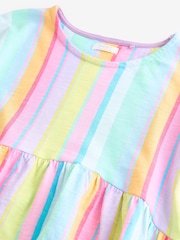 Rainbow Stripe Short Sleeve Jersey Summer Dress (3-16yrs) - Image 7 of 7