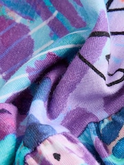 Blue Graffiti Print Short Sleeve Jersey Summer Dress (3-16yrs) - Image 7 of 8