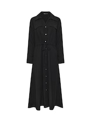M&Co Black Long Sleeve Utility Shirt Dress - Image 5 of 6