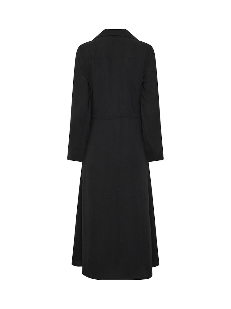 M&Co Black Long Sleeve Utility Shirt Dress - Image 6 of 6