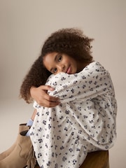 Ecru Ditsy Flower Tiered Broderie Summer Dress (3-16yrs) - Image 3 of 9