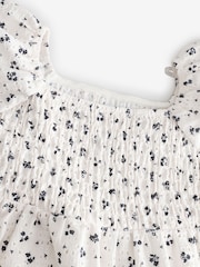 Ecru Ditsy Flower Tiered Broderie Summer Dress (3-16yrs) - Image 8 of 9