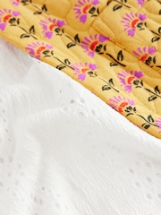 Yellow/White Long Sleeve Dress and Gilet Set (3-16yrs) - Image 8 of 8