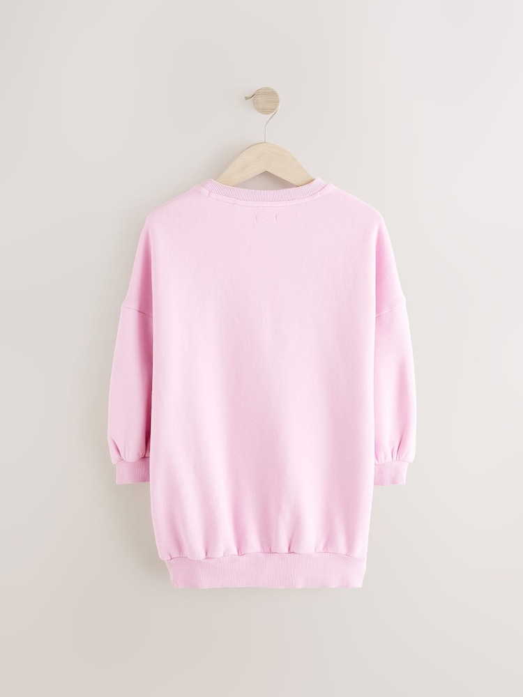 Roze bloemenprint - Trui-jurk (3-16 jr) - Image 6 of 8