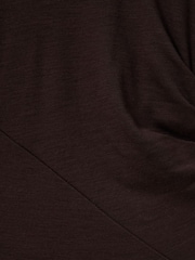Reiss Berry Sloane Wool Ruche Detail Midi Dress - Image 5 of 5