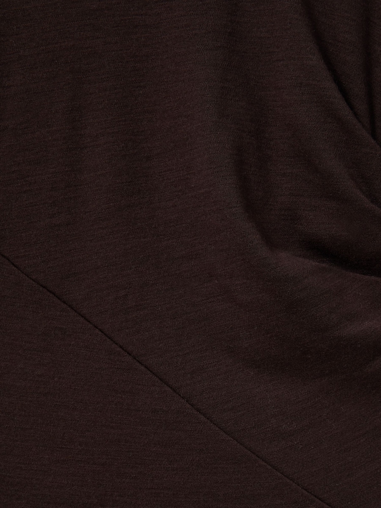 Reiss Berry Sloane Wool Ruche Detail Midi Dress - Image 5 of 5