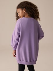Lilac Purple Sequin Star Jumper Dress (3-16yrs) - Image 3 of 8