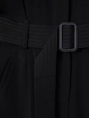 Reiss Black Rochelle Atelier Belted Crepe Jumpsuit - Image 6 of 6