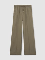 Reiss Khaki Oe Carrigan Lyocell-Blend Drawstring Trousers - Image 2 of 6