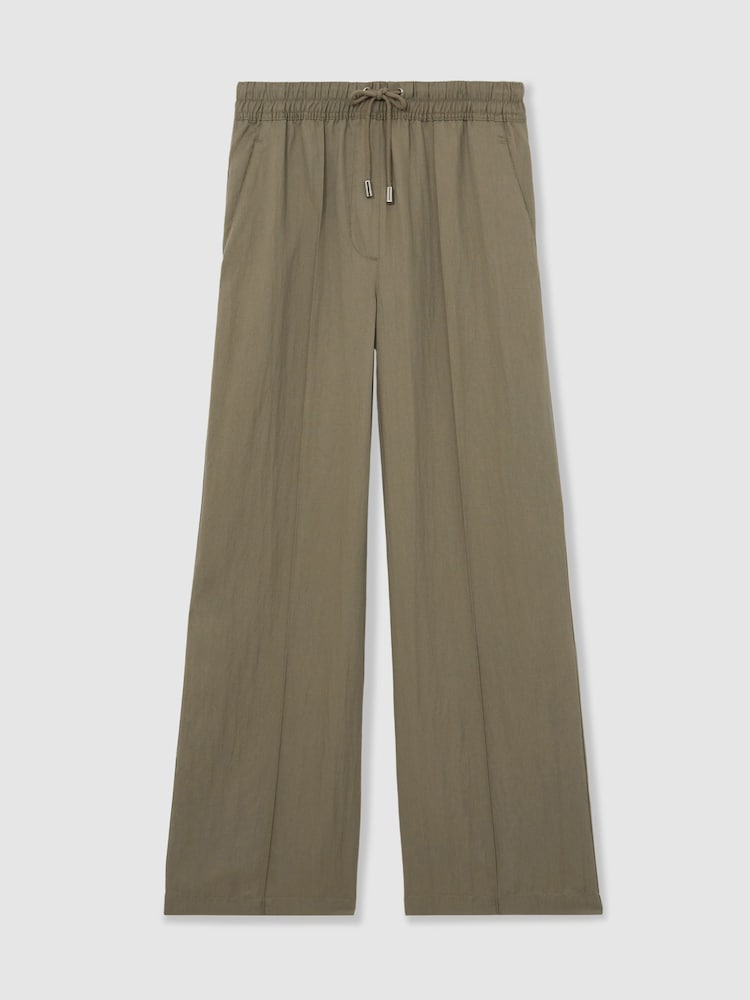 Reiss Khaki Oe Carrigan Lyocell-Blend Drawstring Trousers - Image 2 of 6