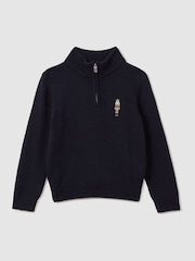 Reiss Navy Arden 3-9 yrs Quarter Zip Jumper - Image 2 of 4