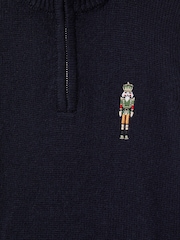 Reiss Navy Arden 3-9 yrs Quarter Zip Jumper - Image 4 of 4