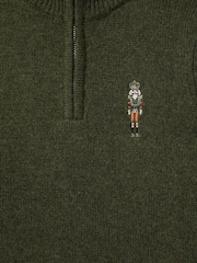 Reiss Forest Green Arden 3-9 yrs Quarter Zip Jumper - Image 4 of 4